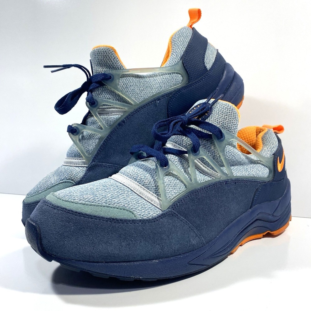 Nike Mens Size 12 Air Huarache Light Midnight Navy Citrus 306127-402